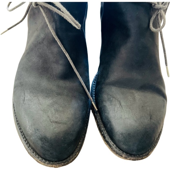 SHOTO ITALY Leather Ankle Boots in Black Size 40.5 - Picture 4 of 11